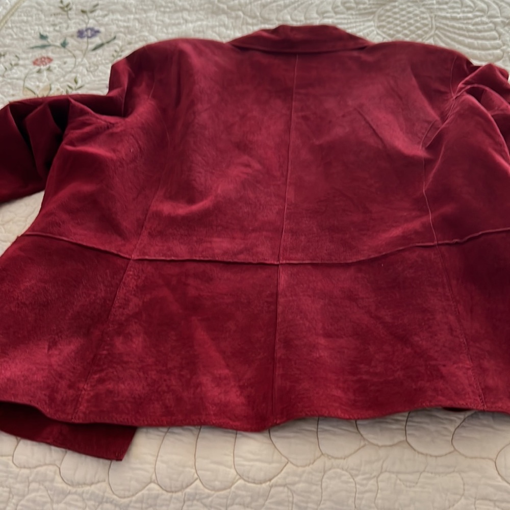 Brandon Thomas Red suede jacket - Picture 3 of 4